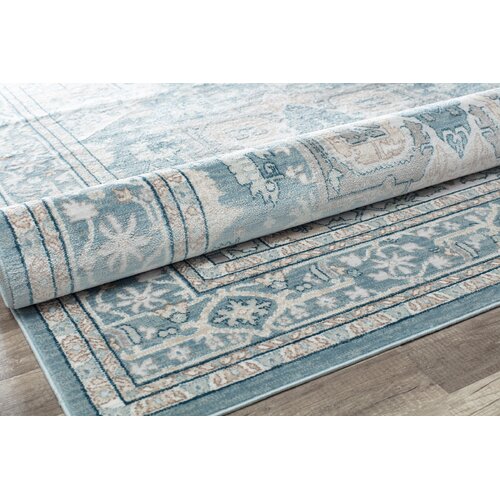 World Menagerie Lemont Oriental Blue Area Rug & Reviews Wayfair